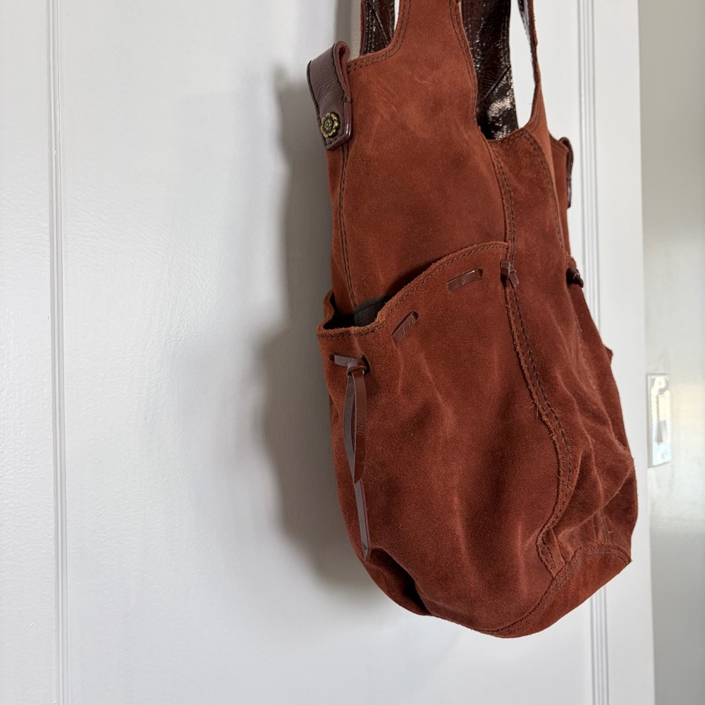 Vintage lucky brand suede leather hobo Shoulder bag purse - Picture 5 of 16